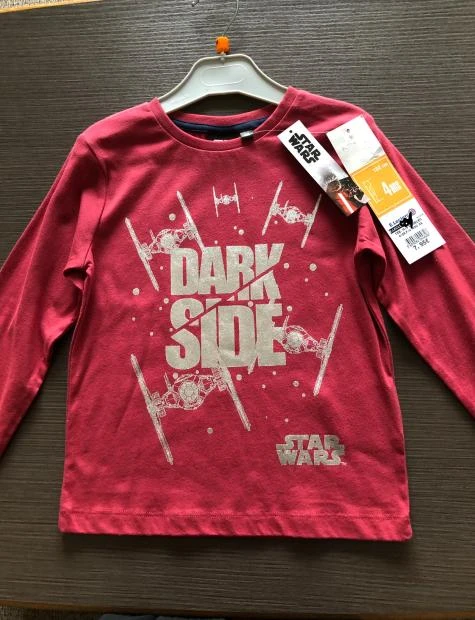tee shirt manches longues garcon star wars 102 cm 4 ans